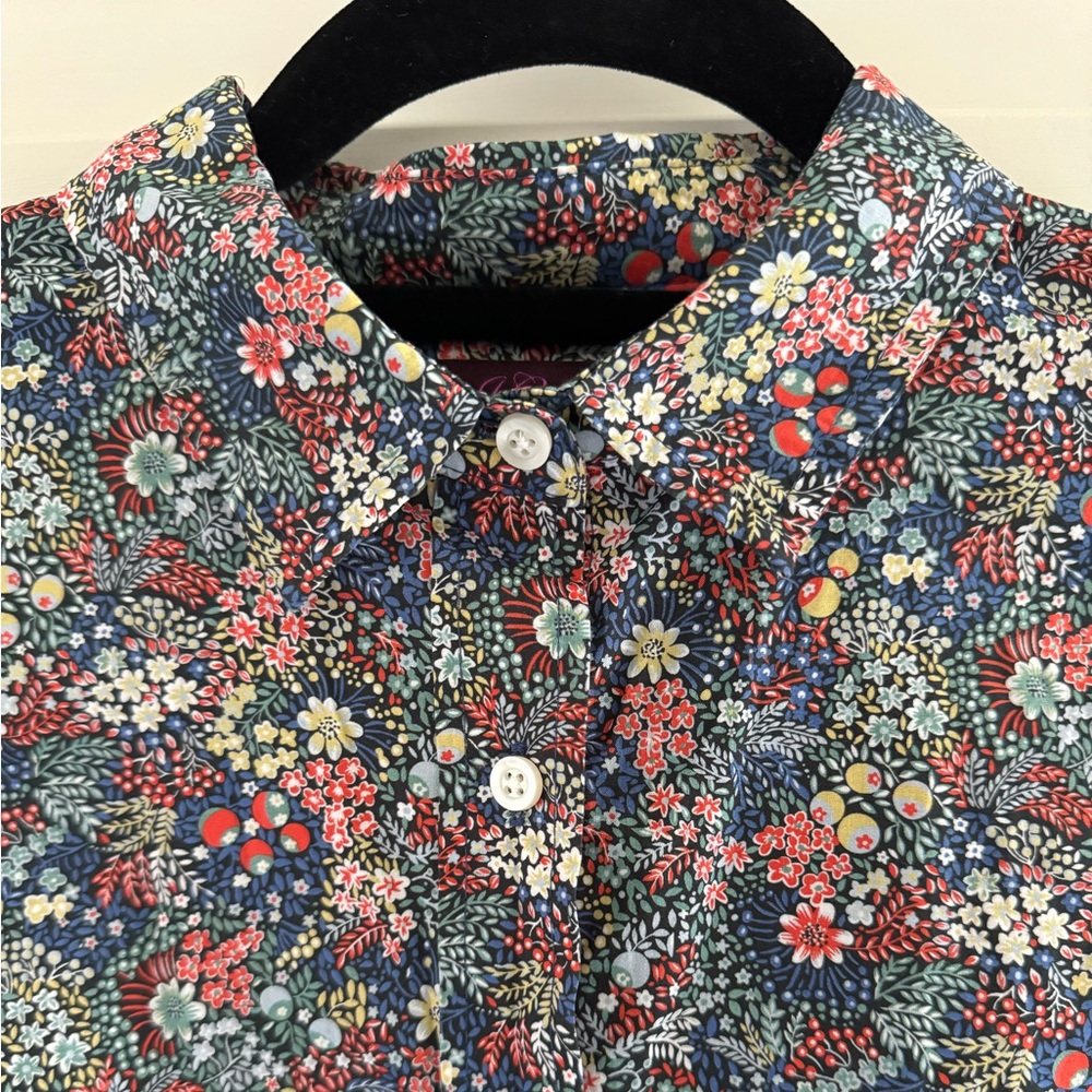 J. Crew liberty print button-down shirt. Size 4